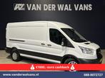 Ford Transit | 2.0 TDCI 130pk L3H2 Euro6 Airco | Navigatie |, Gebruikt, Euro 6, Wit, Dealer onderhouden