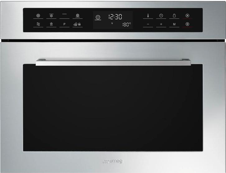 Smeg SF4400MCX1 inbouw combi-magnetron - nis 45 cm, Witgoed en Apparatuur, Magnetrons, Inbouw, Combimagnetron, Nieuw, Draaiplateau