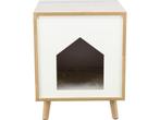 Trixie - Kattenmand - Huis Isa - Houtlook - Lichtbruin/Wit -, Verzenden, Nieuw