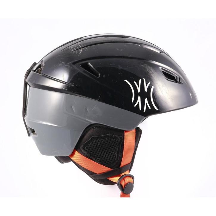 53 54 55 skihelm/snowboardhelm SLOKKER, Black/grey/orange, v, Sport en Fitness, Skiën en Langlaufen, Skiën, Overige typen, Gebruikt