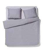 HEMA Dekbedovertrek chambray 200x200/220 lichtgrijs van sale, Verzenden, Nieuw