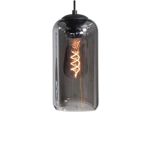 Glazen lampenkap smoke/spiegel | langwerpig, Huis en Inrichting, Lampen | Lampenkappen, 50 cm of meer, Rond, Zwart, Nieuw, Ophalen of Verzenden