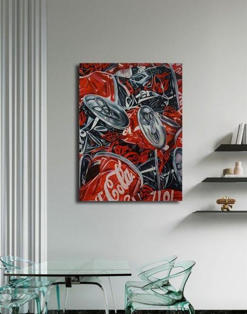 Ernest Manza (XX) - Coca Cola, Antiek en Kunst, Kunst | Schilderijen | Modern