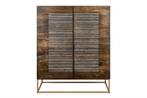 Massief dressoir ONYX 120 cm donkerbruin mangohout edelsteen, Huis en Inrichting, Kasten | Overige, Ophalen of Verzenden, Nieuw