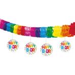 Verjaardag Slinger Happy Birthday met Onderhanger 4m, Verzenden, Nieuw