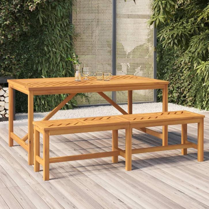 vidaXL Tuinbank 150 cm massief acaciahout, Tuin en Terras, Tuinbanken, Nieuw, Hout, Verzenden