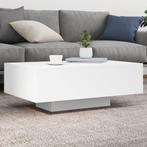 vidaXL Salontafel met LED-verlichting 85x55x31 cm wit, Huis en Inrichting, Tafels | Salontafels, 50 tot 100 cm, Verzenden, Nieuw