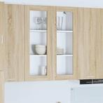 vidaXL Hangkast Riga Sonoma Eiken 80 x 31 x 100 cm Bewerkt, Huis en Inrichting, Keuken | Keukenelementen, Verzenden, Nieuw, Bruin