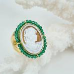 Zilver, Verguld - Ring - CAMMEO met de hand gegraveerd