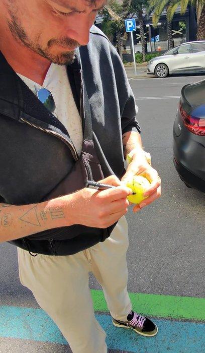 Tennis - Marat Safin - Tennisbal, Verzamelen, Overige Verzamelen
