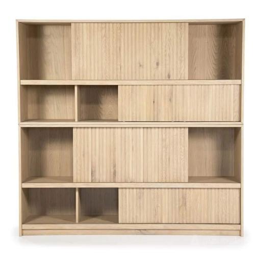 Kabinet Milo - 180cm - Naturel - 96210 - kasten woonkamer, Huis en Inrichting, Kasten | Buffetkasten, Nieuw, Overige materialen