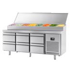 GGM Gastro | Gekoelde voorbereidingstafel - 1960x700mm - met, Zakelijke goederen, Horeca | Meubilair en Inrichting, Verzenden