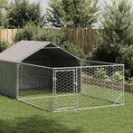 vidaXL Hondenkennel met ren 7x2x1,5 m gegalvaniseerd staal, Dieren en Toebehoren, Verzenden, Nieuw