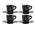 Bialetti Perfetto Espresso Kop en Schotel - Mat Zwart - set, Nieuw