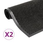 vidaXL Droogloopmatten 2 st rechthoekig getuft 120x180 cm, Tuin en Terras, Deurmatten, Verzenden, Nieuw