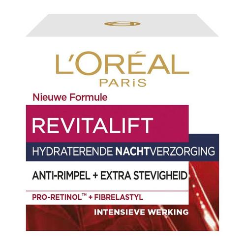 L’Oréal Paris Revitalift Anti-Veroudering Nachtcrème, Sieraden, Tassen en Uiterlijk, Uiterlijk | Gezichtsverzorging, Nieuw, Verzenden