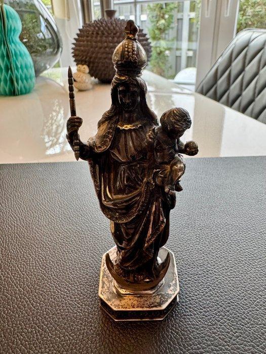 Zilveren sculptuur (800er zilver) Heilige Anna met Maria en, Antiek en Kunst, Antiek | Goud en Zilver