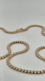 Halsketting - 14 karaat Geel goud - 10.70ct. tw. Diamant, Sieraden, Tassen en Uiterlijk, Kettingen, Nieuw