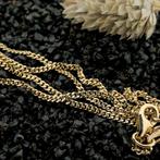 Gouden gourmet schakel ketting | 43 cm (schakelketting), Sieraden, Tassen en Uiterlijk, Kettingen, Ophalen of Verzenden, Gebruikt