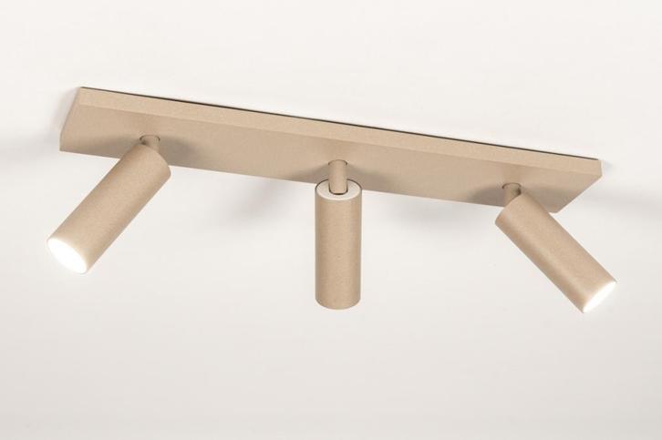 Rietveld Spots - Taupe, Zand - Aluminium, Huis en Inrichting, Lampen | Hanglampen, Verzenden