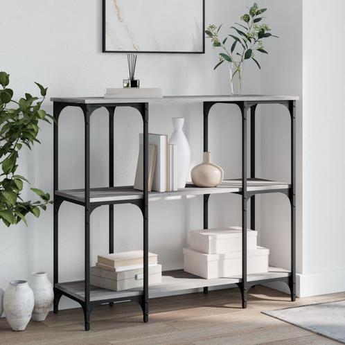 vidaXL Wandtafel 102x35x90 cm bewerkt hout grijs sonoma, Huis en Inrichting, Tafels | Bijzettafels, Nieuw, Verzenden