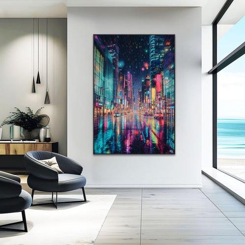 Mody - Énergie néon urbain, Antiek en Kunst, Kunst | Schilderijen | Modern