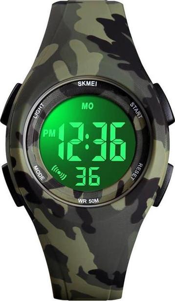 Kinderhorloge – Stopwatch – Waterdicht – Legergroen - beschikbaar voor biedingen