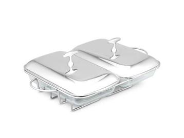 Veiling - Serveerschaal met Rechaud - 2 x 1,6L - 51x30x15 cm beschikbaar voor biedingen