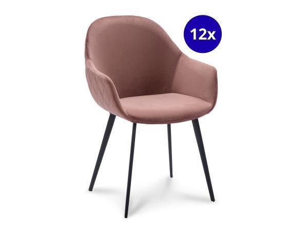 Veiling - Armstoel Cal (set van 12) Velvet - Velours - Oud R, Huis en Inrichting, Stoelen