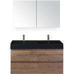 Maxx XL Badmeubelset 120 cm - Tabacco - Wastafel Kube Dubbel, Ophalen of Verzenden, Nieuw