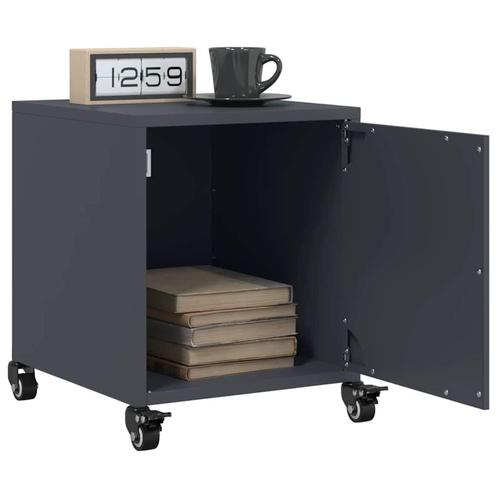 vidaXL Nachtkastjes 2 st 36x39x43,5 cm staal, Huis en Inrichting, Slaapkamer | Nachtkastjes, Nieuw, Metaal of Aluminium, Verzenden