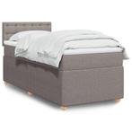 vidaXL Boxspring met matras stof taupe 90x190 cm, 90 cm, Eenpersoons, Verzenden, Nieuw