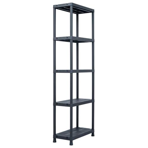 vidaXL Opbergrek 125 kg 60x30x180 cm kunststof zwart, Huis en Inrichting, Kasten | Stellingkasten, Nieuw, Verzenden