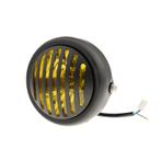 Koplamp rond 165mm halogeen 12V 35W mat zwart geel glas met, Ophalen of Verzenden, Nieuw