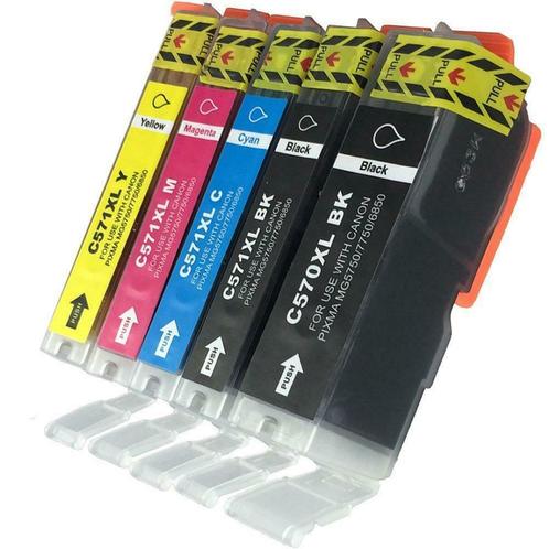 Inktbestellen SET huismerk Canon PGI-570 CLI-571 XL, Computers en Software, Printerbenodigdheden, Cartridge, Nieuw, Verzenden