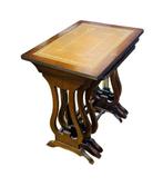 Set bijzettafels (3) - Lira - Hout, Leder