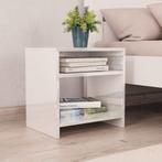 vidaXL Nachtkastje 40x30x40 cm bewerkt hout hoogglans wit, Huis en Inrichting, Minder dan 45 cm, Verzenden, Nieuw, Minder dan 55 cm