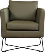 Olijfgroene leren moderne design stoels - Toledo Leer Olive, Huis en Inrichting, Fauteuils, Nieuw, Ophalen of Verzenden, 50 tot 75 cm