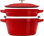 Sauspan Zwilling La Cocotte Rood Gietijzer Ø 24 cm, Ophalen of Verzenden, Nieuw