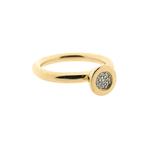 Bron Jewelry gouden Sushi ring met diamant; 0,045 ct., Gebruikt, Overige kleuren, Ophalen of Verzenden, 17 tot 18