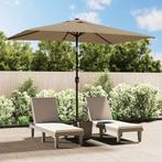 vidaXL Parasol met metalen paal 300x200 cm taupe, Tuin en Terras, Parasols, Verzenden, Nieuw, 3 tot 4 meter