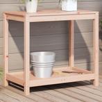 vidaXL Oppottafel met schap 82,5x50x75 cm massief, Verzenden, Nieuw