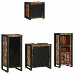 vidaXL Badkamermeubelset met plank 4 pcs Multikleur 40 x 35, Huis en Inrichting, Verzenden, Nieuw