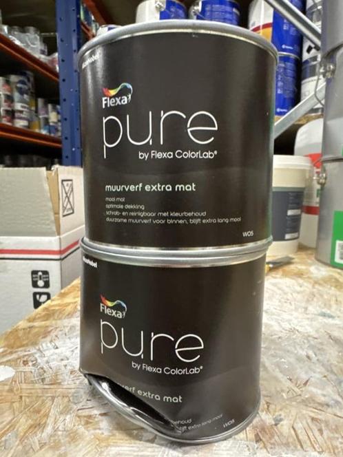 Flexa Pure muurverf extra mat - wit - 1 liter - SCHADEBLIK, Doe-het-zelf en Verbouw, Verf, Beits en Lak, Verf, Wit, Nieuw, Minder dan 5 liter
