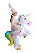 KIMU® Opblaas Kostuum Rijdend op Eenhoorn Opblaasbaar Pak Ee, Kleding | Heren, Carnavalskleding en Feestkleding, Carnaval, Nieuw