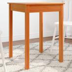vidaXL Wandtafel 55x55x75 cm massief grenenhout wasbruin, Verzenden, Nieuw