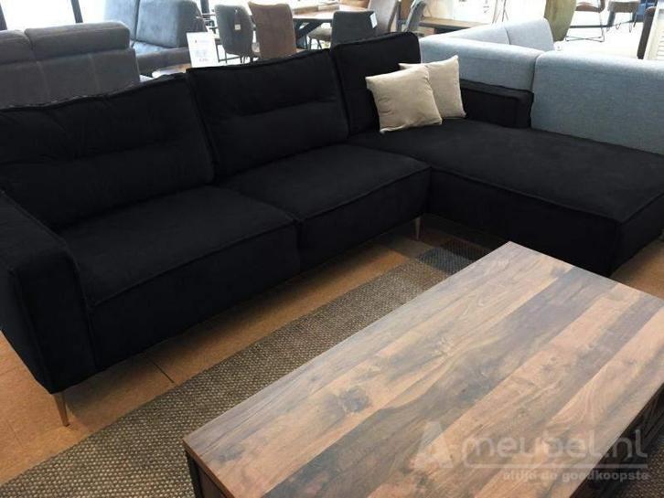 Loungebank Capelle - loungebanken - Zwart, Huis en Inrichting, Banken | Sofa's en Chaises Longues, Nieuw, Overige materialen