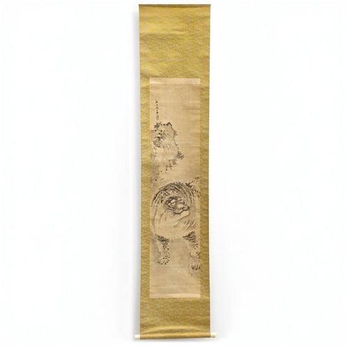 Kakejiku (hangscroll) - Papier, Zijde, polymeer - Signed, Antiek en Kunst, Antiek | Overige Antiek