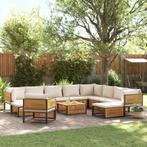 vidaXL 12-delige Tuinbankstel met kussens massief acaciahout, Tuin en Terras, Tuinsets en Loungesets, Verzenden, Nieuw, Hout
