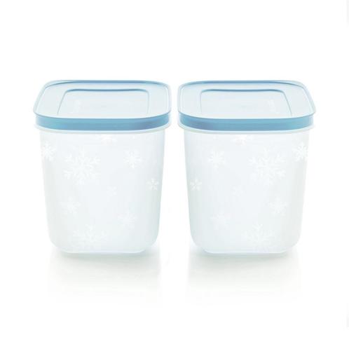 Tupperware 2 Diepvriesbakjes 1,1 l, Huis en Inrichting, Keuken | Tupperware, Blauw, Nieuw, Ophalen of Verzenden